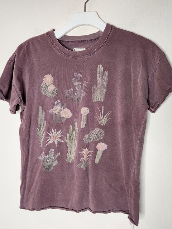 Modish Rebel Other - Modish Rebel Girls Medium Pink Cactus Short Sleeve Shirt Distressed Buckle